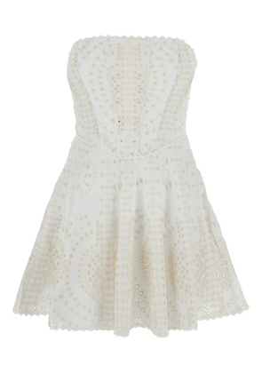 Charo Ruiz Ibiza broderie-anglaise strapless dress - White