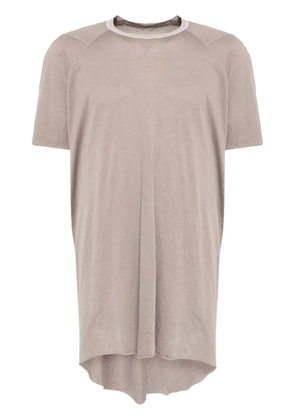 Boris Bidjan Saberi round neck longline T-shirt - Grey