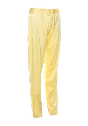 Blumarine silk zip trousers - Yellow
