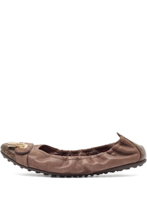 Louis Vuitton Pre-Owned coated-canvas leather flats - Brown