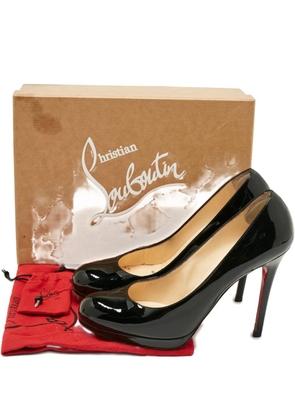 Christian Louboutin Pre-Owned simple patent-leather pumps 11.5 cm - Black