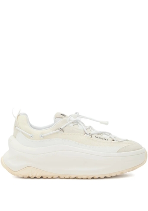 Moon Boot logo-embellished lace-up sneakers - White