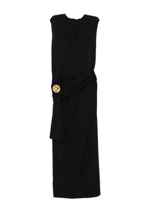 Jil Sander V-neck draped maxi dress - Black