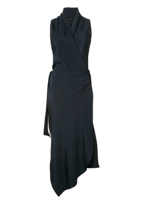 Peter Cohen Victor wrap-style silk dress - Blue