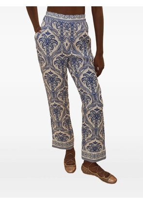 FARM Rio Tropical Cameo-print trousers - Neutrals