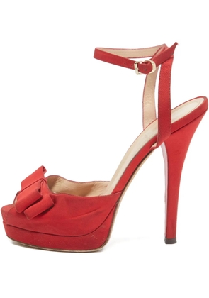 Fendi Pre-Owned Bow Platform Shoes - Red