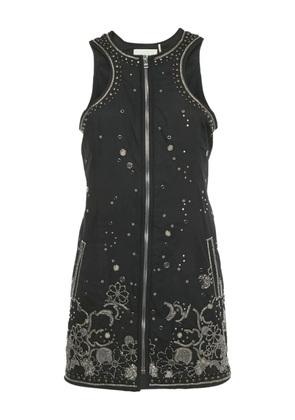 Isabel Marant Vintage floral-embellishment mini dress - Black