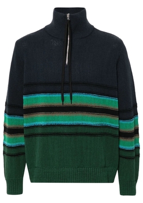 Craig Green striped knitted sweater - Blue