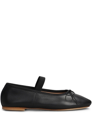 anniel leather ballerina shoes - Black