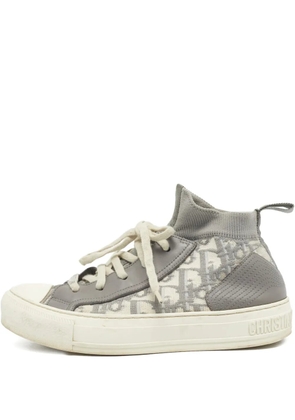Christian Dior Pre-Owned Oblique leather high-top sneakers - Grey