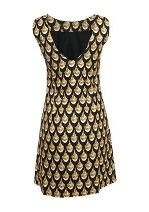 Versace Pre-Owned geometric-pattern mini dress - Black
