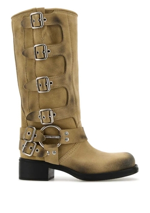 Miu Miu 45mm suede boots - Neutrals