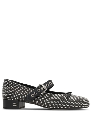 Miu Miu 25mm buckled ballerina shoes - Black