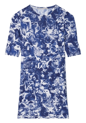 Stella McCartney Animal Forest-print minidress - Blue