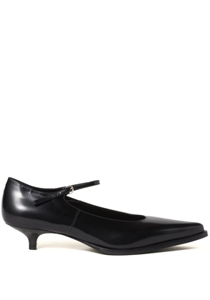 Miu Miu 35mm Brushed leather pumps - Black