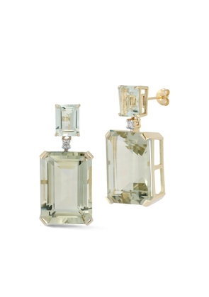 Mateo amethyst and diamond drop earrings - Gold