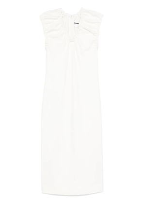 Jil Sander gathered midi dress - White
