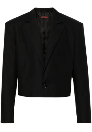 LỰU ĐẠN Slashed cropped blazer - Black