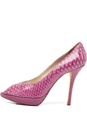 Christian Dior Pre-Owned 110mm Miss Dior peep-toe pumps - Pink