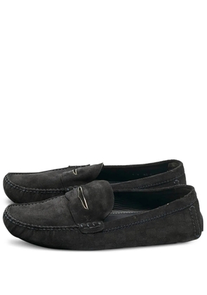 Louis Vuitton Pre-Owned suede loafers - Black