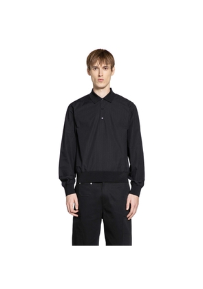 Striped Cotton Poplin Polo Shirt