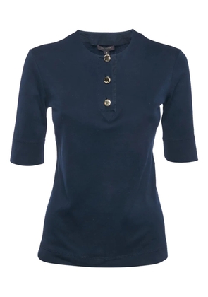 Louis Vuitton Pre-Owned button-collar top - Blue