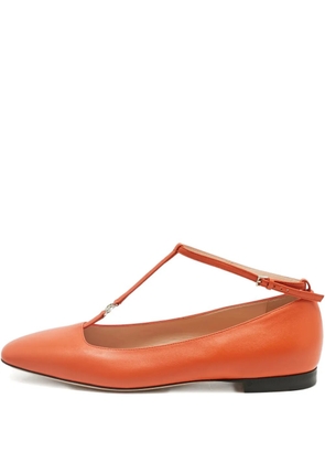 Gucci Pre-Owned logo ballet flats - Orange