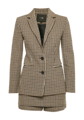 Maje houndstooth blazer and skorts suit - Neutrals