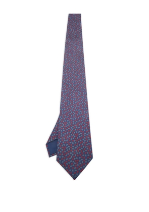 Hermès Pre-Owned silk patterned tie - Blue