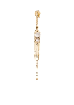 Celine Daoust 14kt yellow gold moon stone and diamond earring