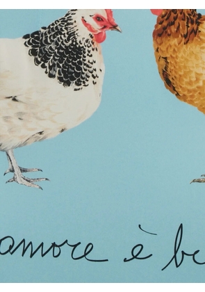 Dolce & Gabbana Pre-Owned Crepe chicken-print midi skirt - Blue