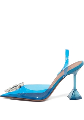 Amina Muaddi crystal-embellishment pumps - Blue