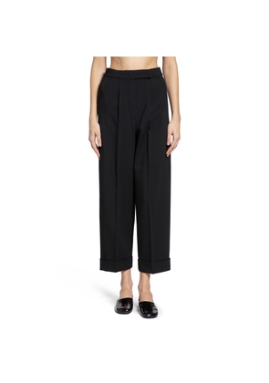 Cropped Wool Tailored Trousers