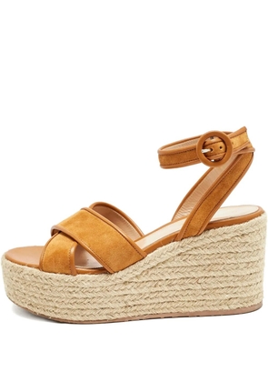 Gianvito Rossi 2024 90mm suede espadrilles - Orange