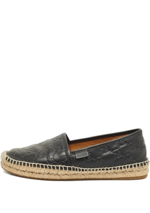 Gucci Pre-Owned Guccissima leather espadrilles - Black