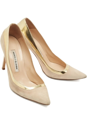 Manolo Blahnik 105mm suede pumps - Neutrals