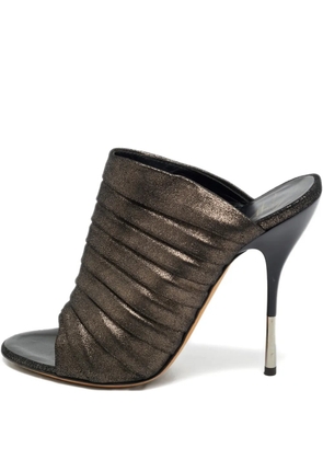 Giuseppe Zanotti metallic sculpted mule - Brown