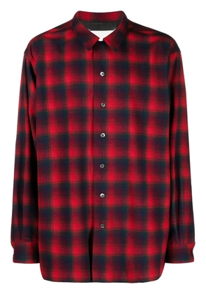Maison Margiela x Pendleton checked wool shirt - Red