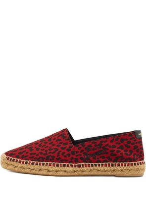 Saint Laurent Pre-Owned animal-pattern espadrilles - Red