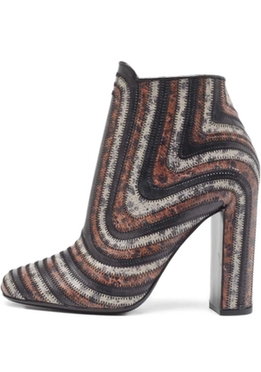 Ferragamo Pre-Owned 120mm leather ankle boots - Black