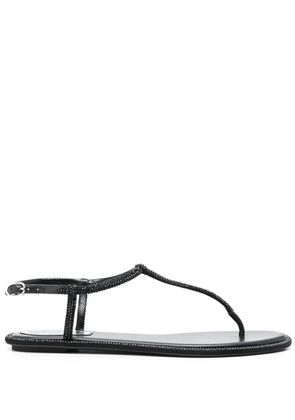 René Caovilla open-toe 13mm leather sandals - Black