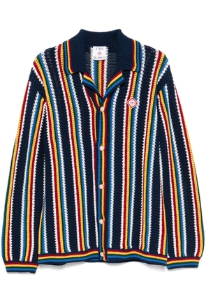 Casablanca crochet-knit cardigan - Blue