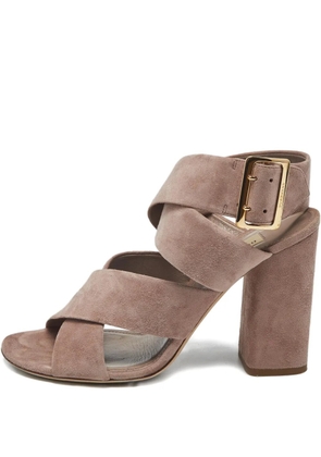 Burberry Pre-Owned Blaine criss-cross sandals - Neutrals