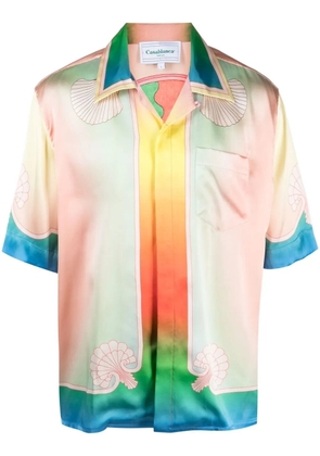 Casablanca contrasting-print shirt - Blue