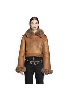Cropped Shearling Jacket