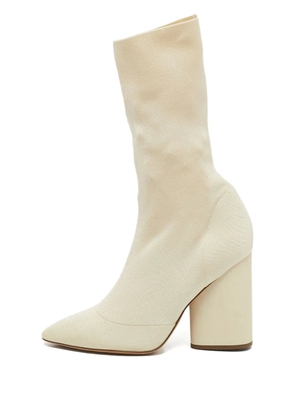 adidas Yeezy 100mm knit block-heel ankle boots - Neutrals