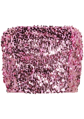 ROTATE BIRGER CHRISTENSEN sequined bandeau top - Pink