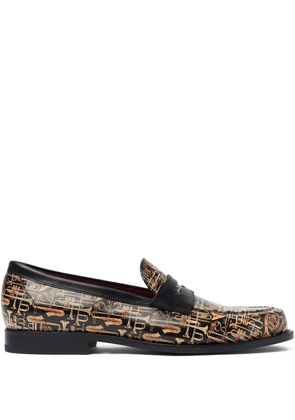 Scarosso graphic-print loafers - Black