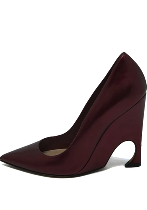 Christian Dior Pre-Owned 100mm leather heeled pumps - Red