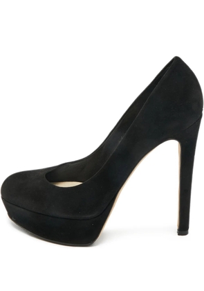 Christian Dior Pre-Owned platform suede court shoe - Black